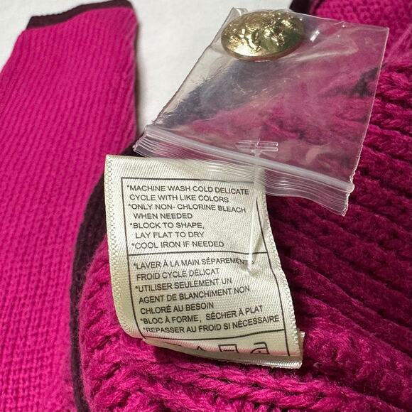 NWT Allison NY Hot Pink Textured Knit Oversized Cardigan – Size S - Picture 9 of 9
